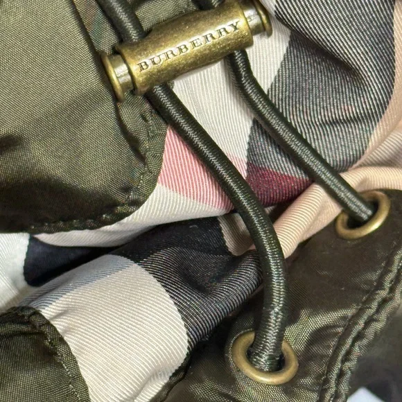 Burberry Brit quilted down puffer coat army green dark olive size Small - Picture 11 of 16